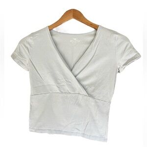Hollister pale blue baby tee shirt